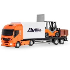 Imagem de Caminhão Infantil Iveco Hiway Com Empilhadeira Agile E Palet - Usual -
