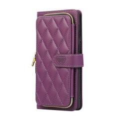 Imagem de Capa de telefone carteira de couro com cordão crossbody para Samsung Galaxy S24 S23 Ultra S22 Plus S21 S20 FE S10 Capa flip com corda de pulso, roxo escuro, para Samsung S21 Ultra