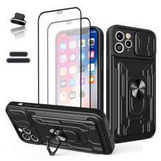Imagem de ymxdmd Capa carteira para Apple iPhone 11 Pro Max de 6,5 polegadas, compartimento para cartão de crédito para cartão de visita, porta deslizante, design portátil, capa híbrida de camada dupla