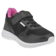 Imagem de Tênis Infanto-juvenil Feminino Street Preto Pink Unipasso 124-06-091-Feminino