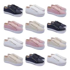 Imagem de Kit 12 Pares Tênis Feminino Casual Flatform Solado Alto K79 - Fabricat