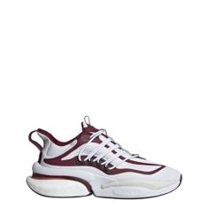 Imagem de adidas Alphaboost V1 Tênis de corrida masculino, Branco nuvem/Team Maroon 2/cinza frio, 43