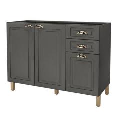 Imagem de Balcão de Cozinha para Pia 120 Cm 3 Portas 2 Gavetas Chumbo 6171.2 - I