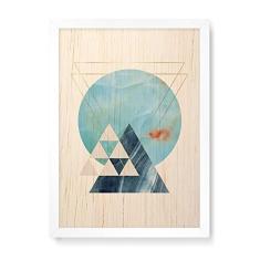 Imagem de Arte Maníacos Quadro Decorativo em Madeira Geométrico Círculo  - 23x16,25cm (Moldura caixa em laca )