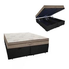 Imagem de Cama Box Baú Queen Suede + Colchão Molas Ensacadas Pró Vida Ortobom 73