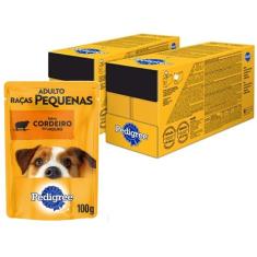 Imagem de Kit Ração Úmida Pedigree Sachê Cordeiro ao Molho para Cães Adultos de Raças Pequenas - 36 Unidades