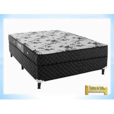 Imagem de Cama Box Casal Conjugada Unyco D28 Ortopédico Floral E Preta (1,38X0,4