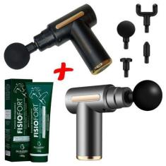 Imagem de Massageador Elétrico Profissional Muscular 6 Velocidades + Pomada Fisi