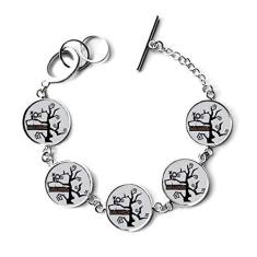 Imagem de DIYthinker Pulseira de Halloween Cat Hallowmas Árvore Pingente Joias