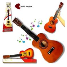Imagem de Mini Violão De Madeira 6 Cordas Em Aço Brinquedo Infantil - Fun Game