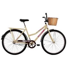 Imagem de Bicicleta Aro 26 Feminina Freio no Pé CP Classic Bege com Cestinha