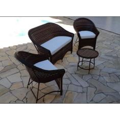 Imagem de Conjunto de Sofá Fibra Sintética Confortável Almofada Promomoção - Var