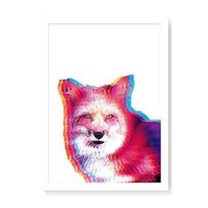 Imagem de Arte Maníacos Quadro Decorativo Raposa 3D - 23x16,25cm (Moldura caixa em laca )