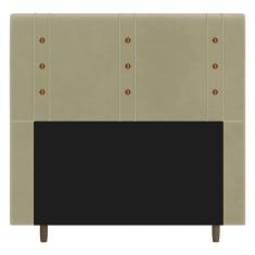 Imagem de Cabeceira Cama Box Casal King Size Roma 195cm Suede Bege