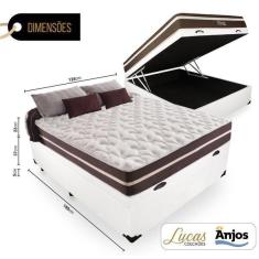 Imagem de Cama Box Com Ba  Vi va + Colch o De Molas - Anjos - Classic S