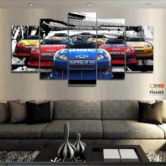 Imagem de Quadro Decorativo Corridas Nascar 1X 130x63 em tecido