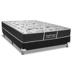Imagem de Cama Box Casal: Colchão Molas Probel Bonnel ProDormir Sleep + Base CRC Suede Black(138x188)
