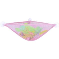 Imagem de Komost Ventosa de armazenamento de brinquedos para banheira, organizador de brinquedos de banho de canto, cesta de rede de brinquedos de banho de malha infantil, 42 cm x 18 cm