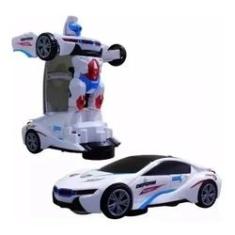 Imagem de Carro 3d Vira Robo Emite Som E Luz Transformes Carrinho Bmw