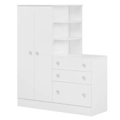 Imagem de Guarda-Roupa Infantil Com Cômoda Doce Sonho 2 Portas 3 Gavetas  - Qmov