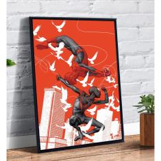 Imagem de Quadro decorativo Poster Miles Morales e Peter Parker Marvel