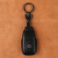 Imagem de Capa para porta-chaves do carro, capa de couro inteligente, adequado para Mercedes Benz Classe E W213 W205 E200 E260 E300 E320 AMG CLA, porta-chaves do carro ABS Smart porta-chaves do carro