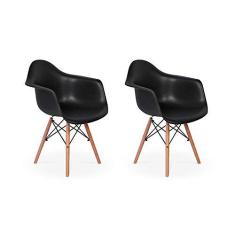 Imagem de Conjunto 2 Cadeira Charles Eames Wood - Daw - Com Braço - Design - 