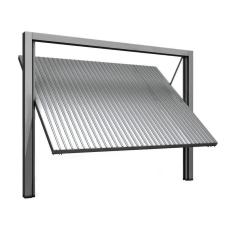 Imagem de Portão Contrapeso de Aço Galvanizado com Chapa Frisada Sem Porta Auxiliar 220x240 Req:8,7 Cinza