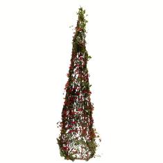 Imagem de Árvore Natalina Rattan Rústica Decorada Magizi 80 cm