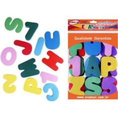 Imagem de Brinquedo Pedagogico EVA Alfanumerico  8CMX5MM 36 PCS - Planeta Crianç
