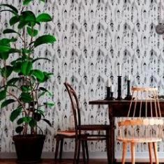 Imagem de Papel De Parede Adesivo Boho Penas N012121 Rolo 0,58X3M