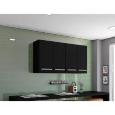 Imagem de Armario de Parede 4 Portas Preto Georgia Brienza Movelaria