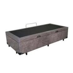 Imagem de Cama Box Ba  Solteiro Suede Cinza Com 78cm De Largura