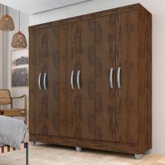 Imagem de Guarda Roupa Casal Cancun Sem Gavetas 6 Pts Capucci - Móveis Arapongas