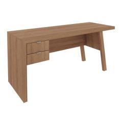 Imagem de Escrivaninha Escritório 2 Gavetas 163X74,5X60 Cm Amêndoa - Tecnomobili