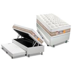 Imagem de Cama Box Baú C/Auxiliar Solteiro: Colchão Molas Castor Pocket Silver S