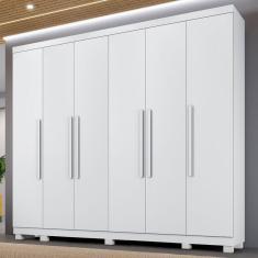Imagem de Guarda-Roupa Casal Bari 6 Portas 6 Gavetas Branco - Panorama Móveis