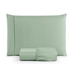 Imagem de Jogo De Lençol Solteiro 2 Peças Percal 180 Fios Algodão - Império Deco