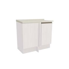 Imagem de Balcão de Cozinha Modulado Maxxi G748 Canto Reto 1 Porta c/Tampo 80cm Branco/Orion - Kappesberg