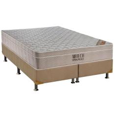 Imagem de Cama Box Queen: Colchão Molas Ensacadas Ortobom SuperPocket Fort Airtech Spring + Base CRC Suede Clean(158x198)