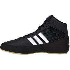 Imagem de adidas Tênis masculino de luta livre HVC, Preto/branco, 45