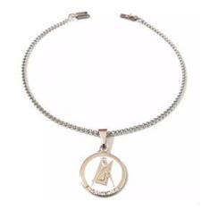 Imagem de Pulseira Aço Inox Arquitetura Obra Detalhe Branco