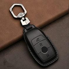 Imagem de Couro Smart Key Fob Cover Protetor de capa de pele, adequado para Mercedes Benz AMG W205 E320L C200 C180 C260 C300 Proteção de capa completa
