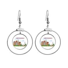 Imagem de Brincos modernos de arte em deco, da Botswana, da moda, com argola, joia