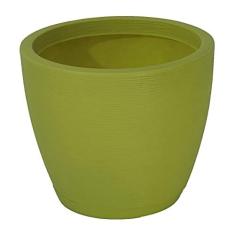 Imagem de Vaso Com Prato Tramontina Asteca 32 Cm Em Polietileno Verde