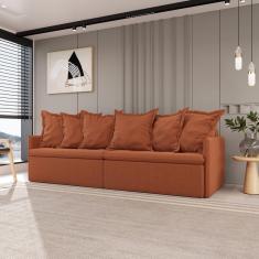 Imagem de Sofá Retrátil e Reclinável 4 Lugares 280cm Dália Cabecasa Madeiramadeira Terracota