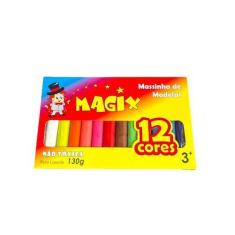 Imagem de Kit 6 Caixas Massinha De Modelar 12 Cores Magix 130grs - Genérica