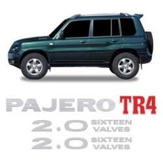 Imagem de Kit Adesivo Pajero Tr4 2.0 Sixteen Valves Emblema Mitsubishi