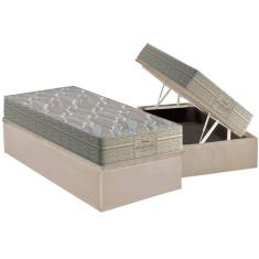 Imagem de Cama Box Baú Solteiro: Colchão Ortopédico Probel D45 / EP Firmepedic ProDormir Advanced Tech2000 Plus + Base CRC Suede Clean(88x188)