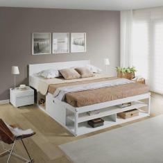 Imagem de Cama Queen Multifuncional Madeira Maciça Irara Cabecasa Madeiramadeira